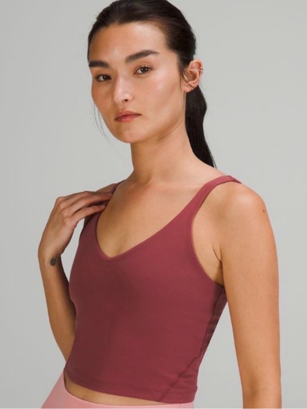Lululemon Align Cropped Tank Mulled Wine Size 8